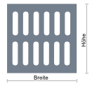 Schlitze parallel, parallel zur Höhe gesetzt Schlitze parallel, parallel zur Höhe gesetzt