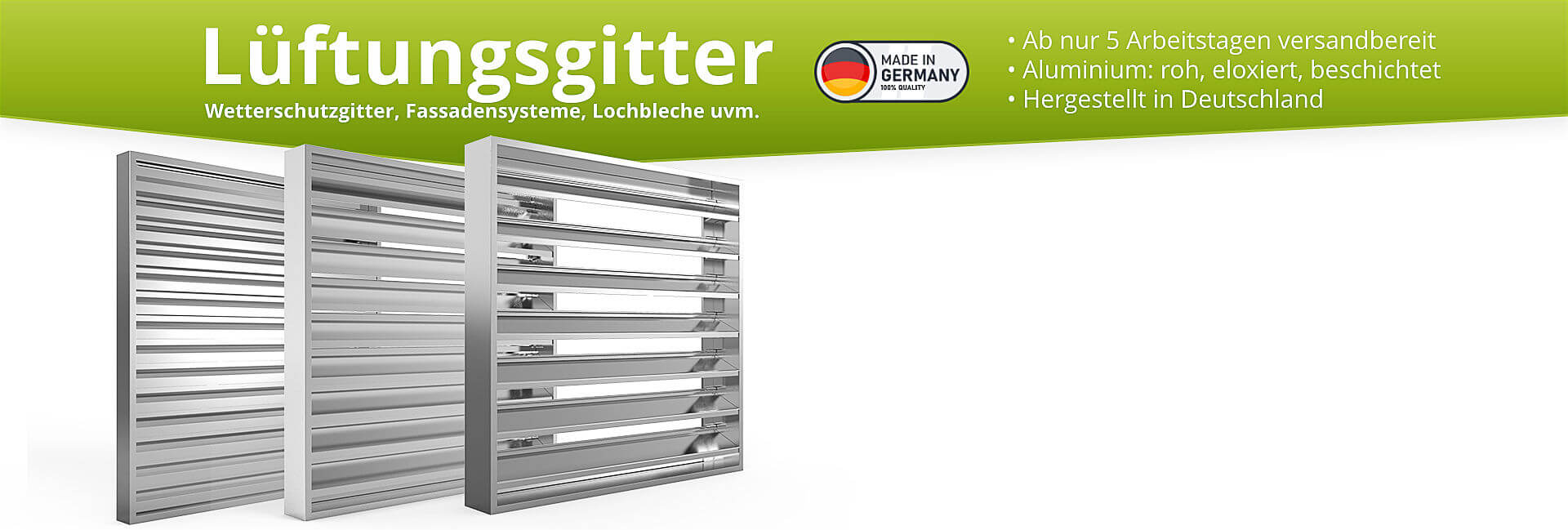 Lüftungsgitter und Wetterschutzgitter nach Maß Lüftungsgitter und Wetterschutzgitter nach Maß